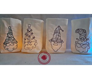Stickserie ITH - Lichtbeutel Stylish xmas Gnomes